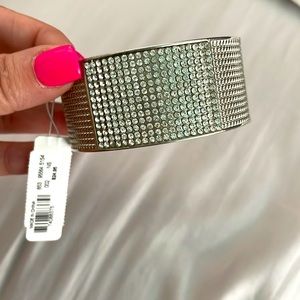 NWT Rhinestone silver bangle